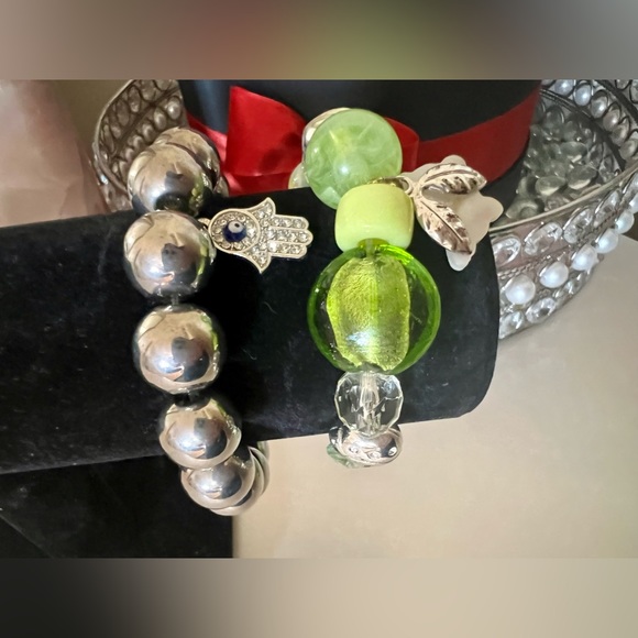 Positive energy beads bracelets, Hamsa evil eye bracelet - Picture 2 of 3